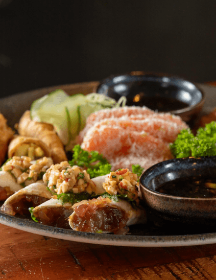 Comida oriental do Hachiko no Centro do Rio