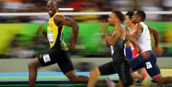 Usain Bolt é tri olímpico nos 100 metros