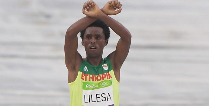 Protesto do medalhista