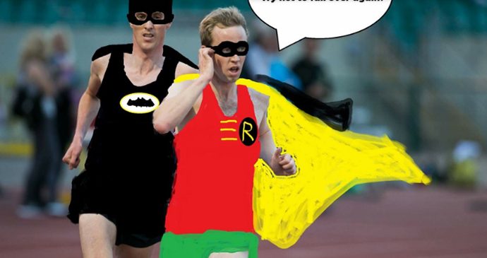 &#8216;Robin&#8217; bate recorde com fantasia da meia-maratona