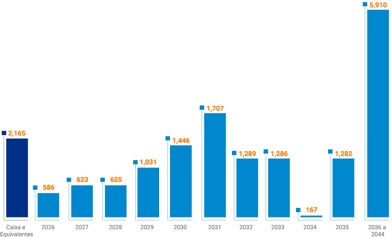 Cronograma de Amortização da Dívida Bruta
(R$ milhões)