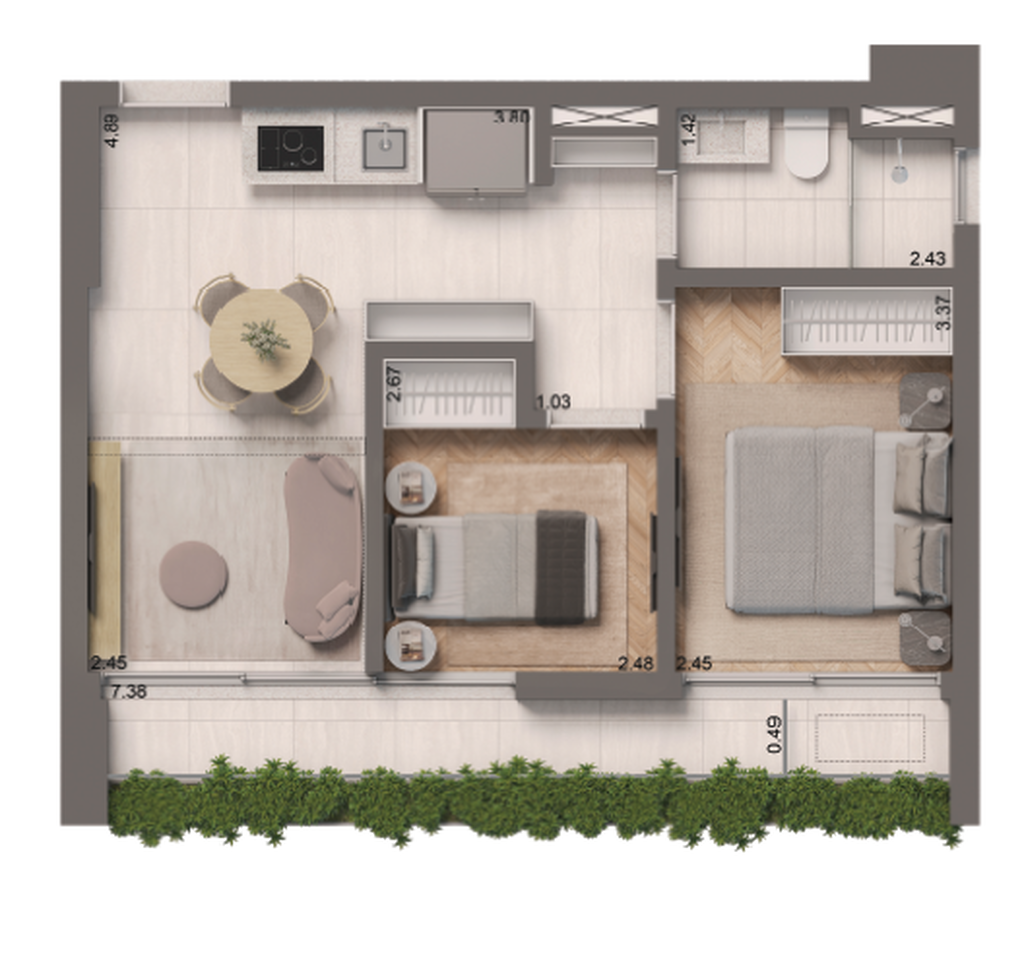 6 - Planta 03 - 2 dorm 50m².png