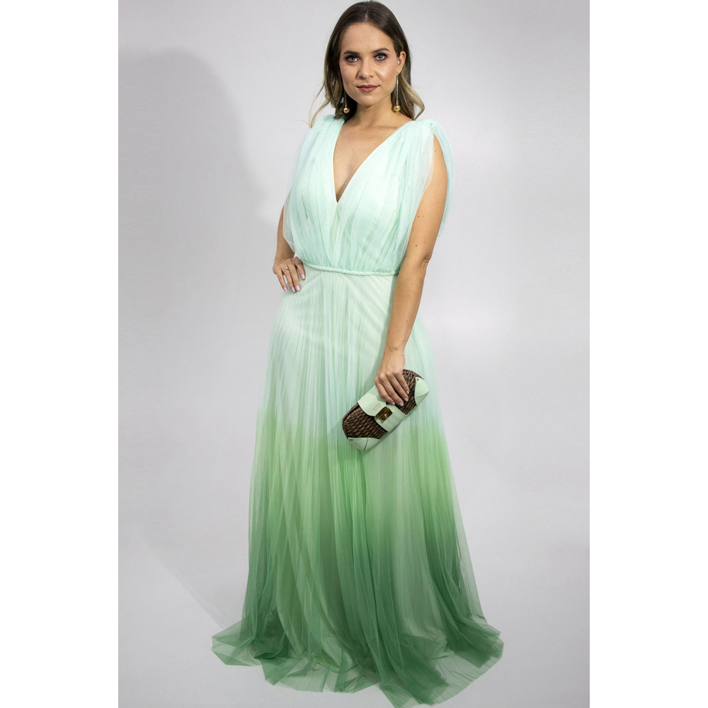 vestido verde cha