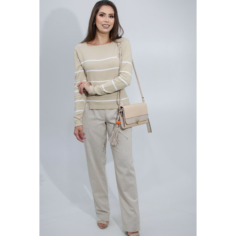 calça de linho com elastico