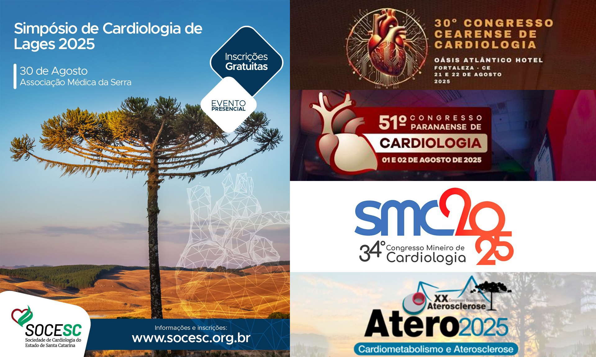 Próximos eventos dos Departamentos e Estaduais da SBC reforçam compromisso com inovação e atualização