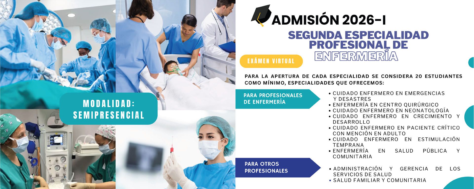 banner inscripcion segunda especialidad enfermeria 2026-1
