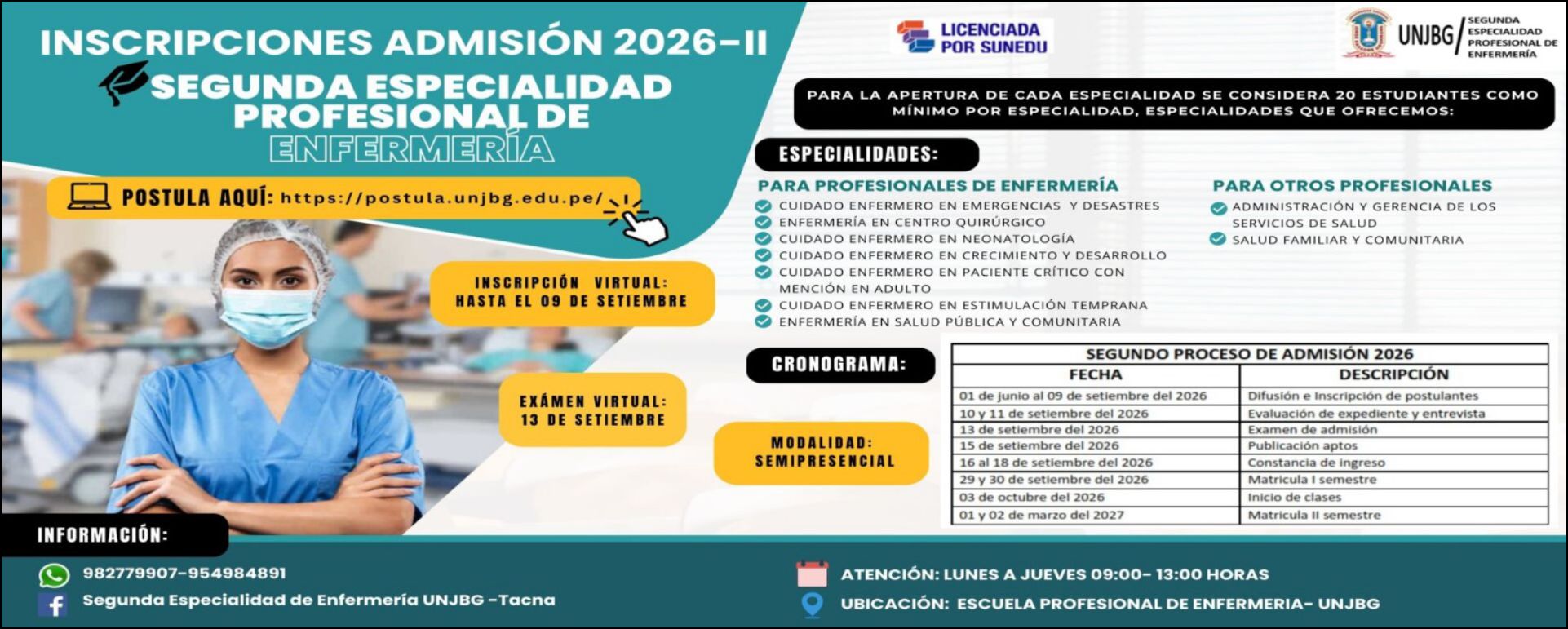 banner inscripcion sep enfermeria 2026-2