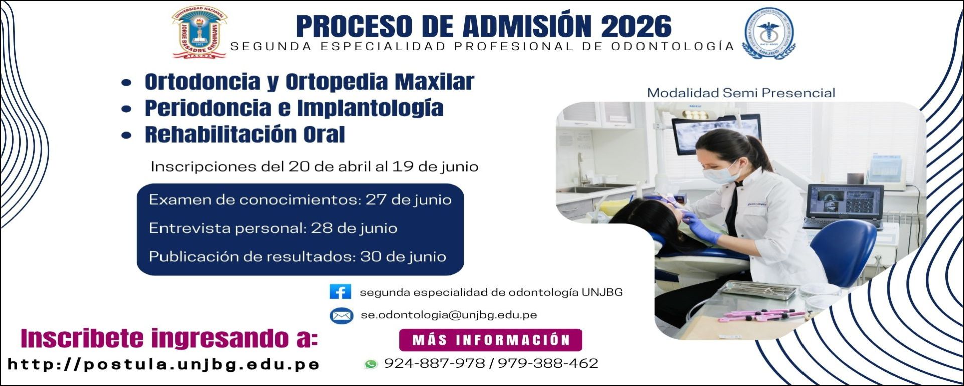 banner inscripciones sep odontologia 2026-1