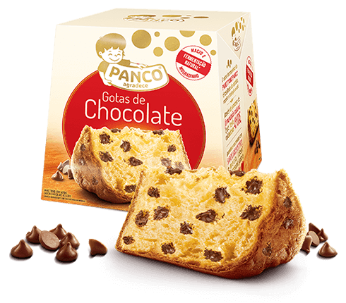 PANETTONE COM GOTAS DE CHOCOLATE AO LEITE PANCO CAIXA 400G