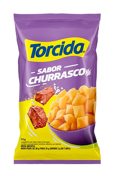 SALGADINHO DE TRIGO CHURRASCO TORCIDA PACOTE 35G