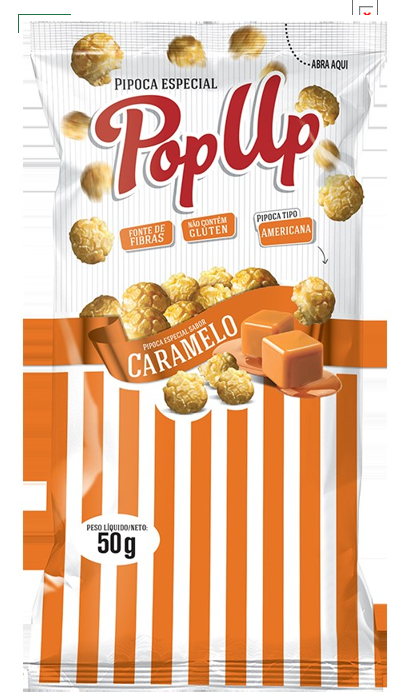 CAIXA. POP UP CARAMELO 50,0 G