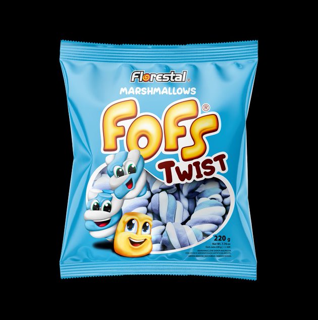MARSHMALLOW FLORESTAL FOFS 220G AZUL/BRANCO