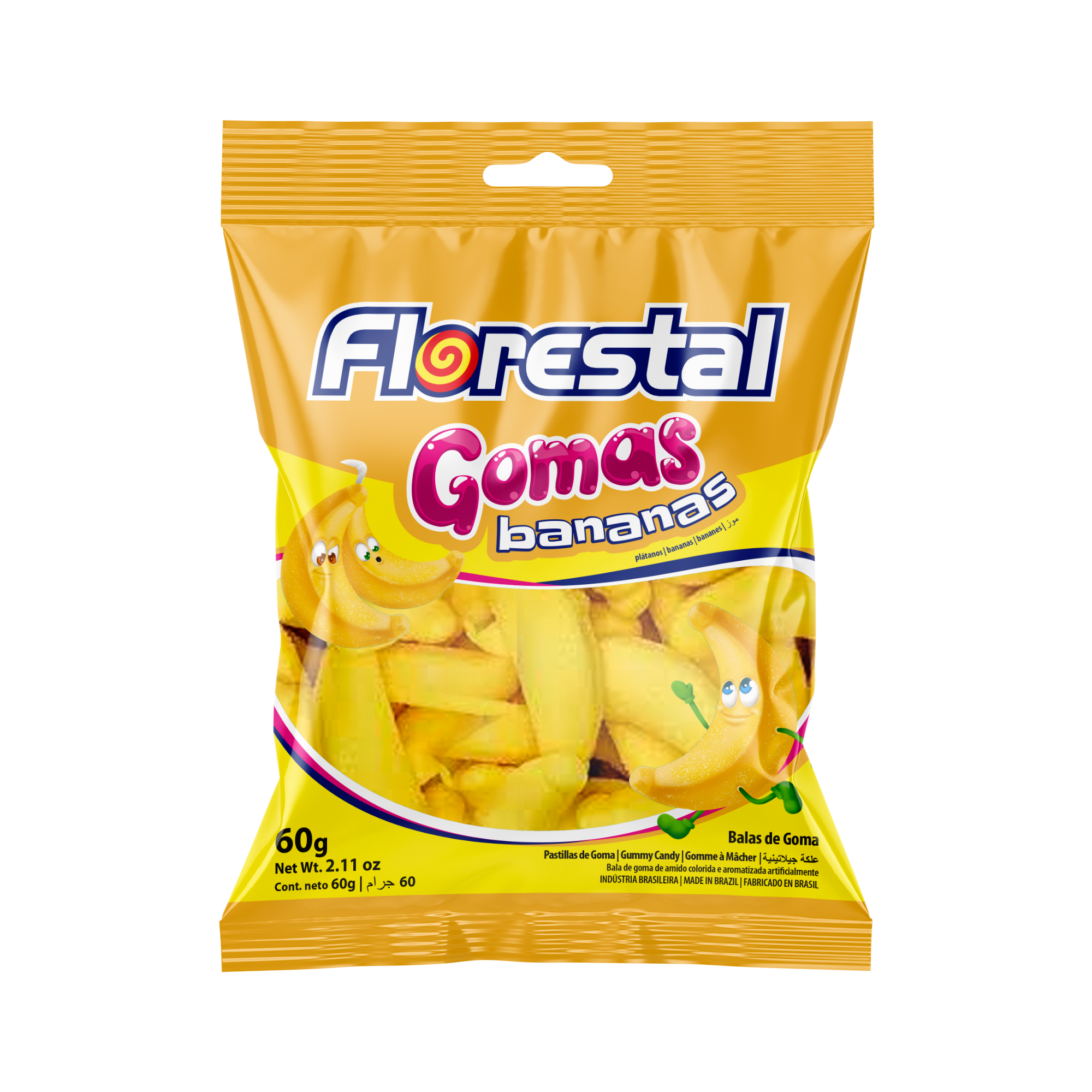 GOMAS BANANAS FLORESTAL 60G