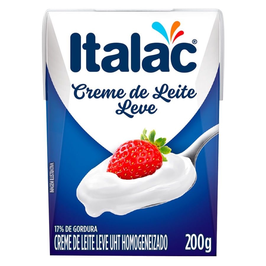 CREME DE LEITE UHT LEVE HOMOGENEIZADO ITALAC CAIXA 200G