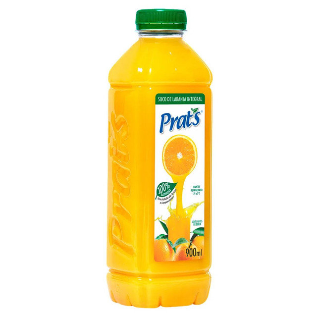 SUCO INTEGRAL LARANJA PRATS GARRAFA 900ML
