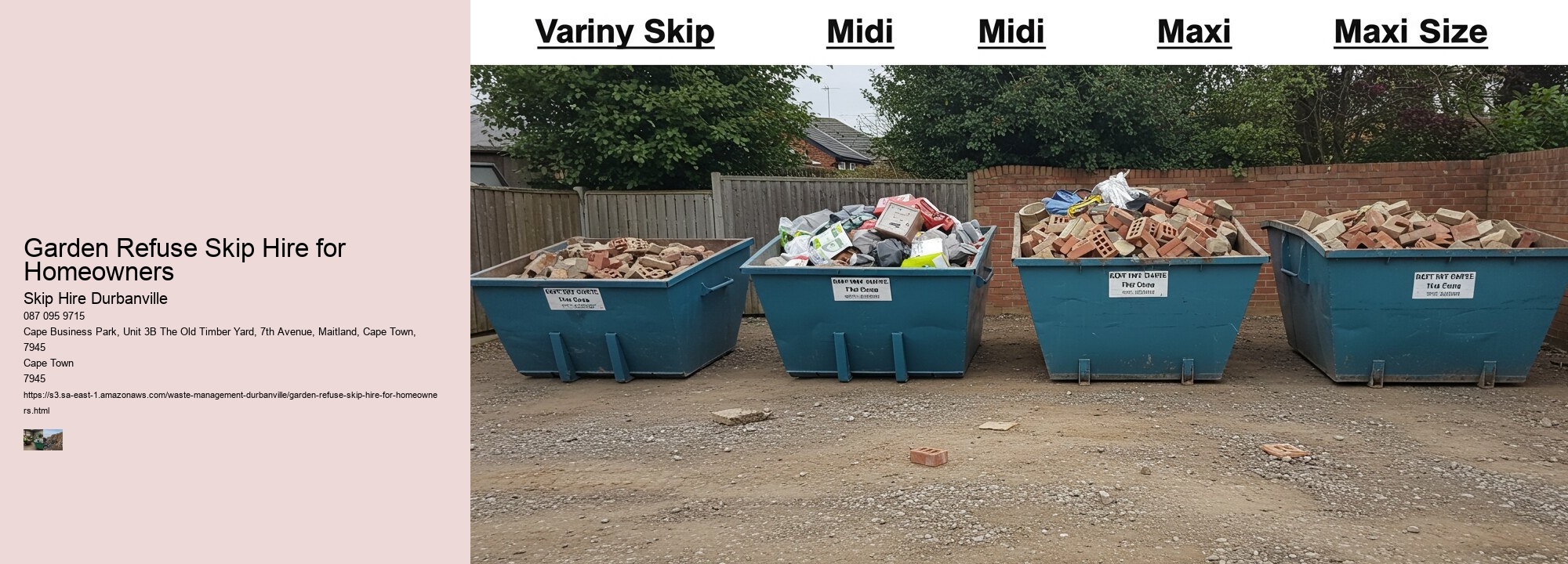 Garden Refuse Skip Hire for Homeowners