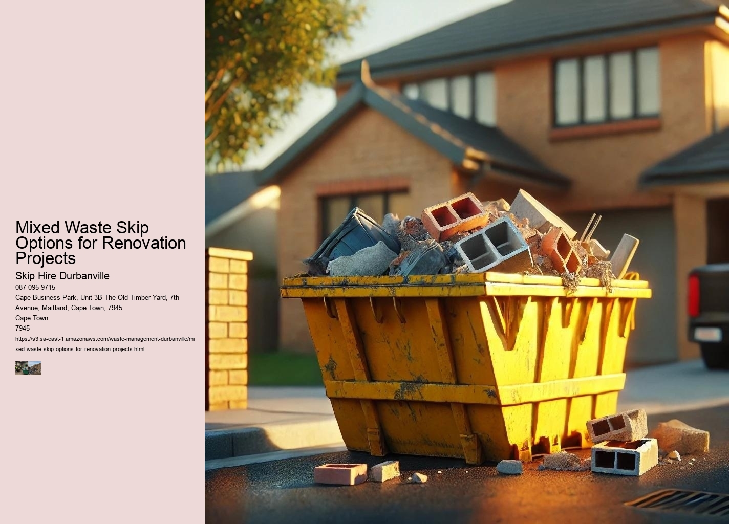 Mixed Waste Skip Options for Renovation Projects