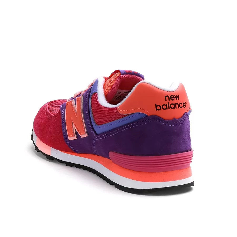 Imagen 2 de 4 de Zapatillas New Balance 574 Grade-VIOLETA/FUCSIA/NARANJA FLUOR