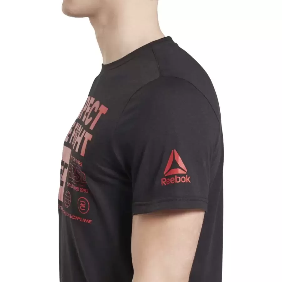 Imagen 2 de 3 de Remera Reebok Ufc Fan Gear Text-NEGRO/ROJO