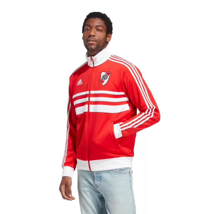 Imagen 0 de 5 de Campera adidas River Plate 3 Tiras-ROJO/BLANCO