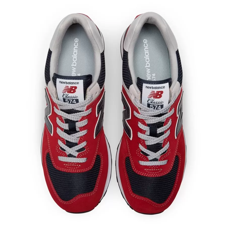 Imagen 3 de 6 de Zapatillas New Balance 574-ROJO/NEGRO/GRIS