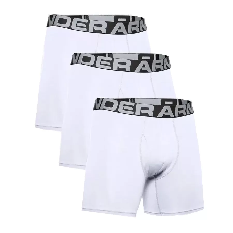 Boxer Under Armour Charged Cotton 6In 3 Pack BLANCO Vaypol