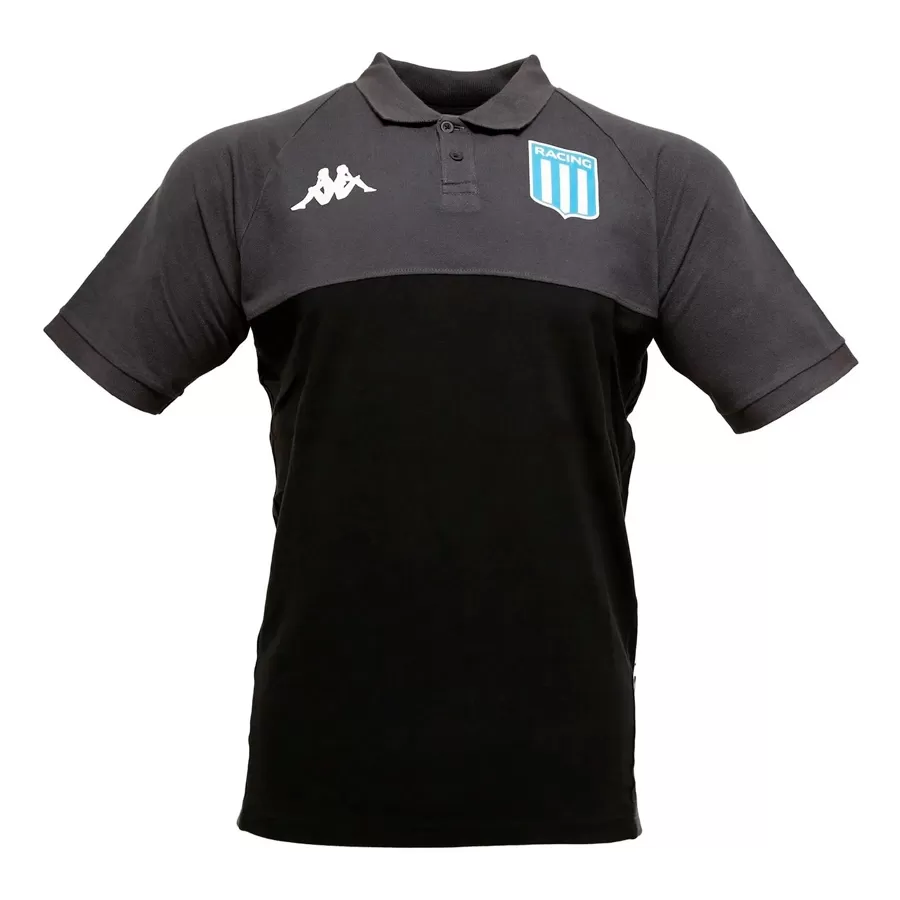 Imagen 0 de 6 de Remera Kappa Polo De Salida Racing 23-NEGRO