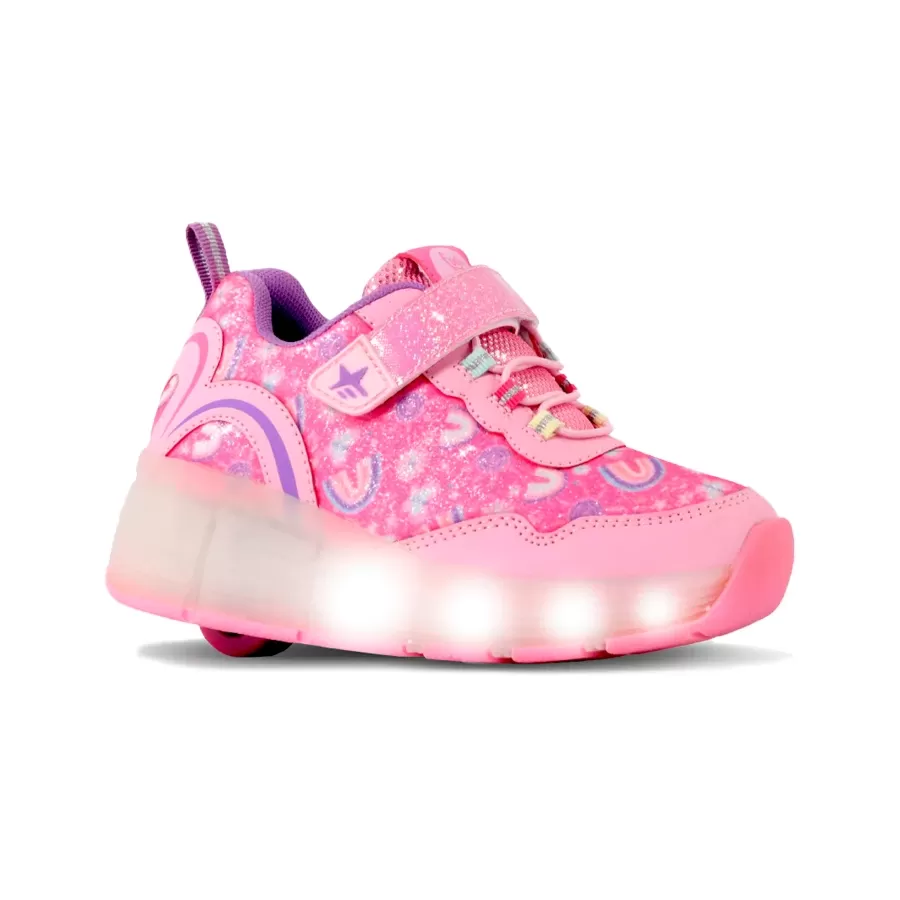 Imagen 0 de 3 de Zapatillas Footy Roller Arcoiris Glitter-FUCSIA/ROSA/LILA