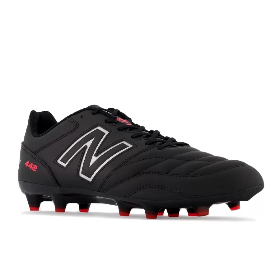 Botines New Balance 442 V2 Team FG NEGRO PLATA Vaypol