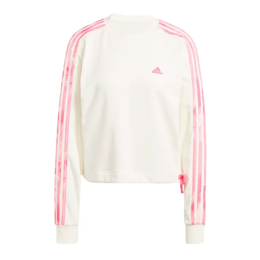 Imagen 0 de 5 de Buzo adidas 3 Tiras Floral-BLANCO/ROSA