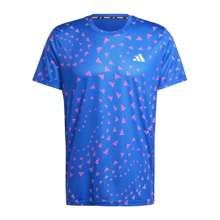 Imagen 2 de 4 de Remera adidas Run It-AZUL FRANCIA/ROSA