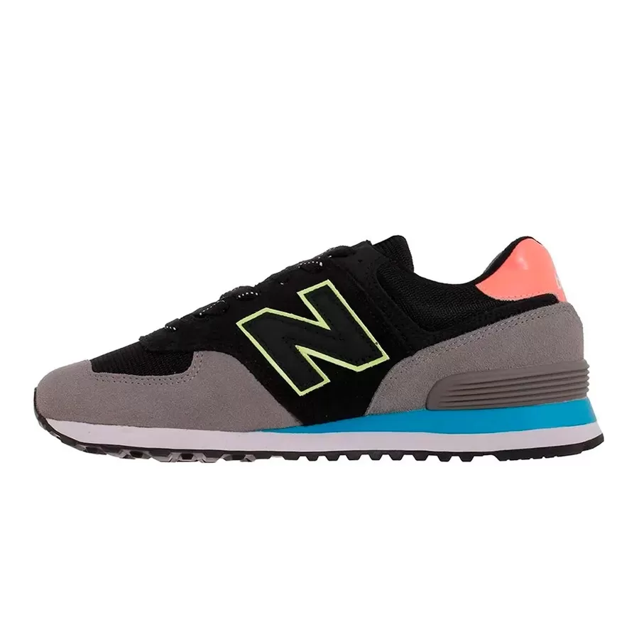 Imagen 1 de 5 de Zapatillas New Balance 574-NEGRO/GRIS/SALMON