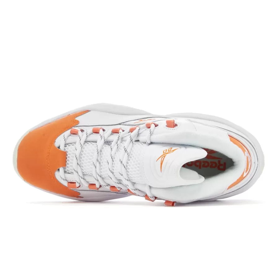 Imagen 3 de 5 de Zapatillas Reebok Question Mid-BLANCO/NARANJA