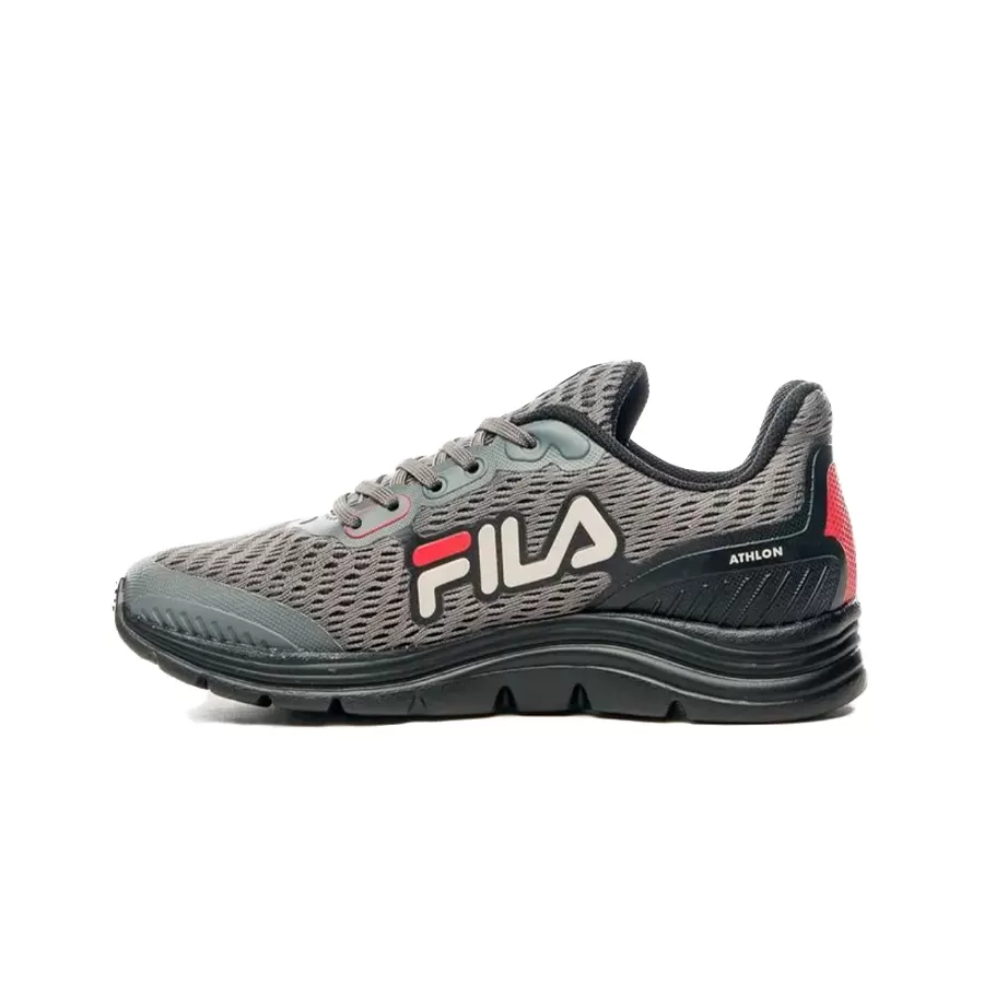 Imagen 2 de 6 de Zapatillas Fila Athlon Kids-GRAFITO/NEGRO/ROJO