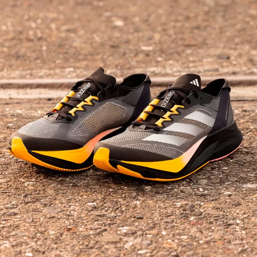 Imagen 7 de 8 de Zapatillas adidas Adizero Boston 12-NEGRO/GRAFITO/AMARILLO