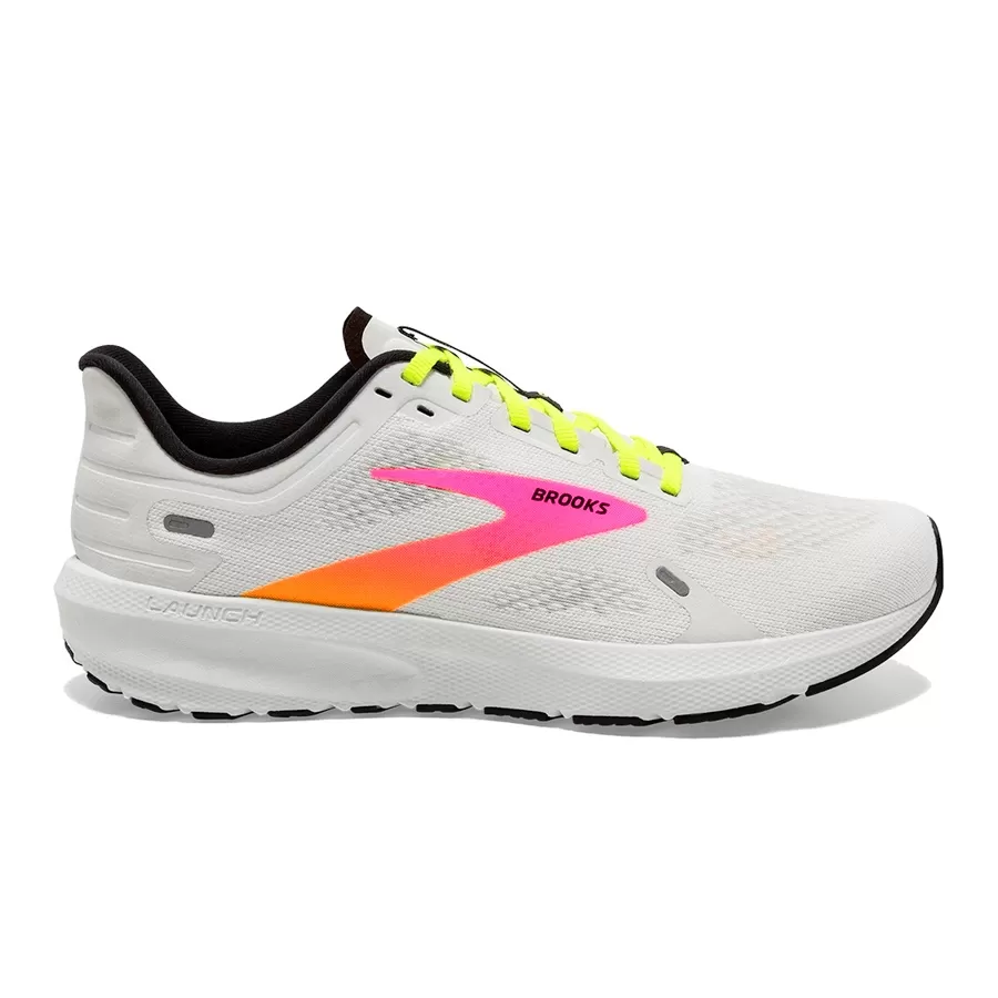 Imagen 0 de 6 de Zapatillas Brooks Launch 9-BLANCO/AMARILLO FLUOR/ROSA