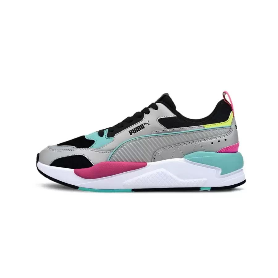 Zapatillas Puma X Ray 2 Square - Gris/negro/celeste