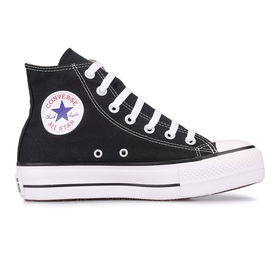 Converse blancas y negras plataforma hotsell