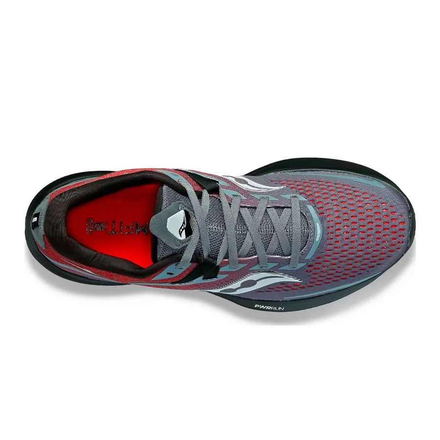 Imagen 3 de 5 de Zapatillas Saucony Ride 15-GRIS/ROJO/NEGRO