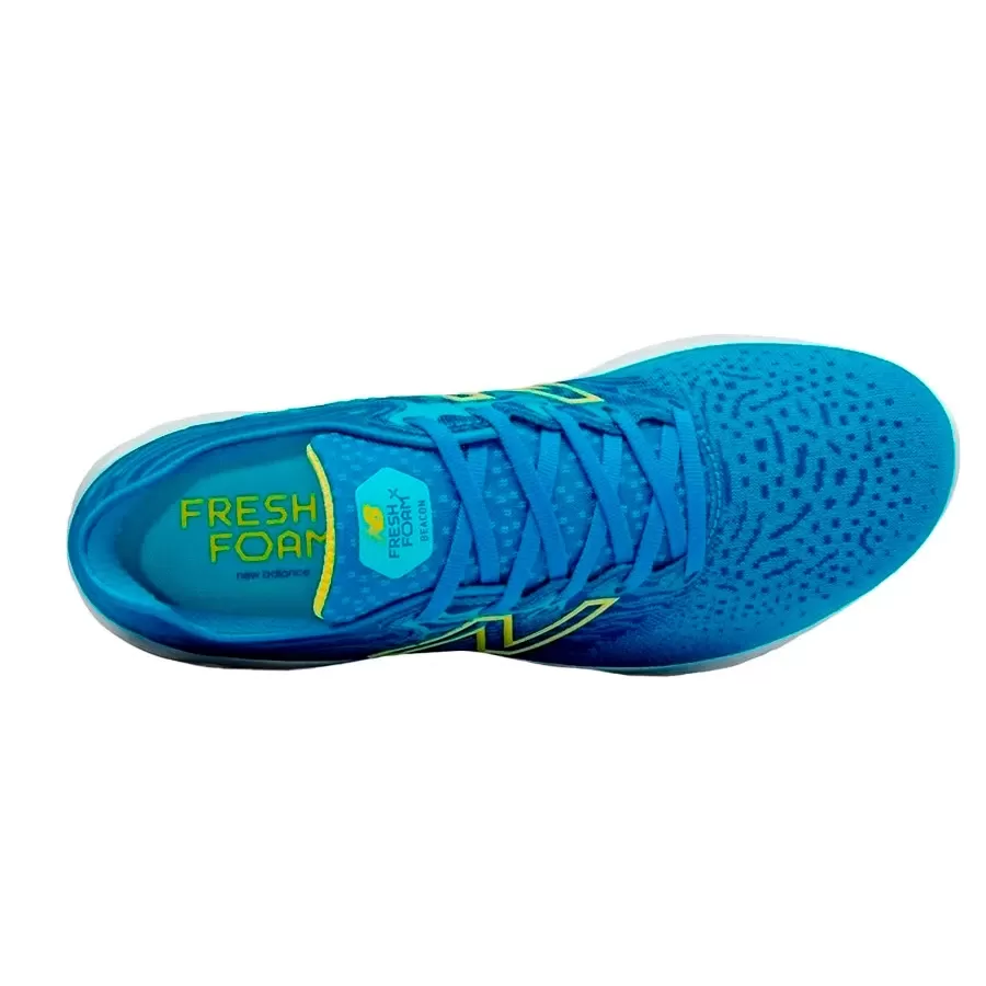 Imagen 2 de 4 de Zapatillas New Balance Fresh Foam Beacon V3-AZUL/LIMA