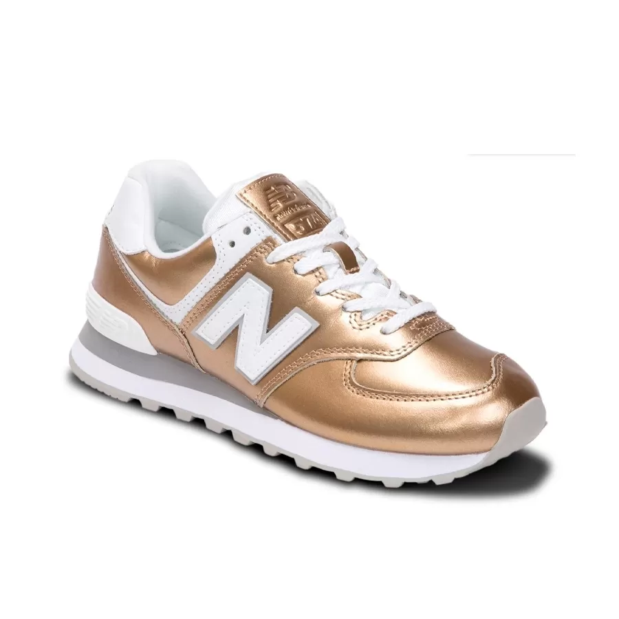 Imagen 2 de 5 de Zapatillas New Balance 574-DORADO/BLANCO