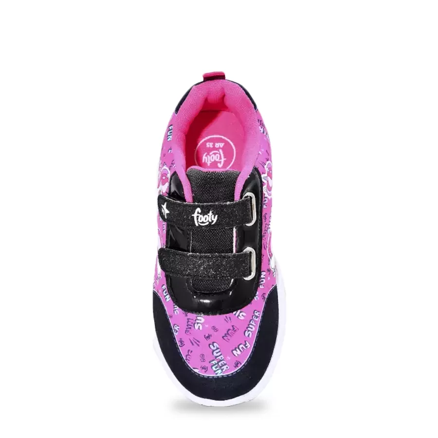 Imagen 3 de 4 de Zapatillas Footy Pop Unicornio Arcoiris-NEGRO/ROSA/BLANCO