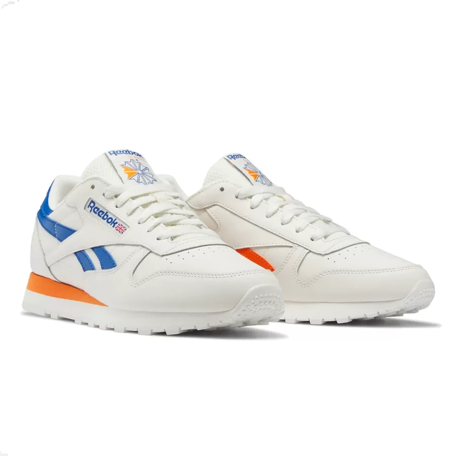 Imagen 2 de 5 de Zapatillas Reebok Classic Leather-BLANCO/NARANJA