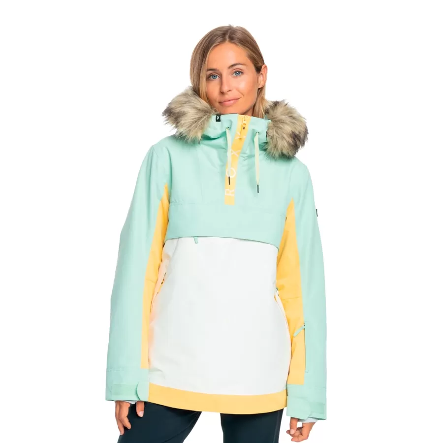 Imagen 0 de 7 de Buzo Roxy Anorak Snow Shelter-VERDE AGUA/BLANCO