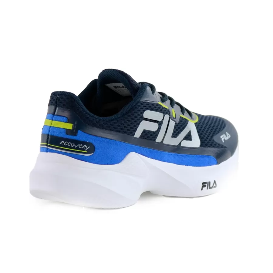 Imagen 2 de 4 de Zapatillas Fila Recovery Kids-MARINO/PLATA/LIMA