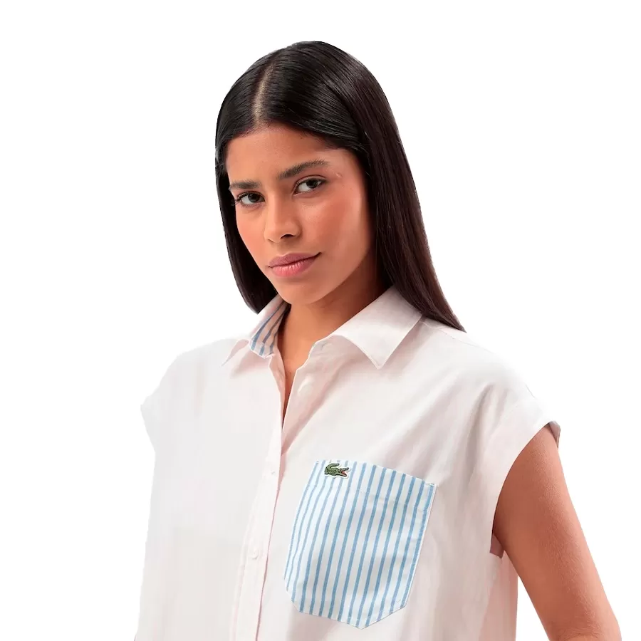 Imagen 2 de 5 de Camisa Lacoste Robes-CELESTE/BLANCO/ROSA