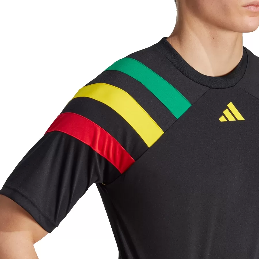 Imagen 7 de 8 de Camiseta adidas Fortore 23-NEGRO/AMARILLO/VERDE/ROJO