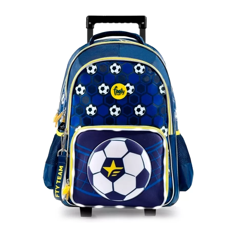 Imagen 0 de 4 de Mochila Footy C/Carro 18 Play-MARINO/BLANCO/AMARILLO