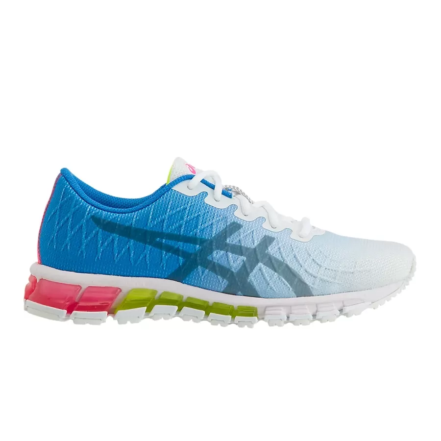 Zapatillas Asics Gel Quantum 180 4 CELESTE BLANCO VERDE ROSA Vaypol