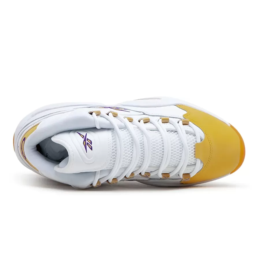 Imagen 3 de 5 de Zapatillas Reebok Question Mid-BLANCO/AMARILLO